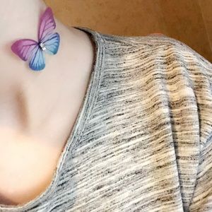 Clear Butterfly Choker